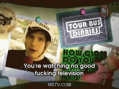 Man In Diego Cap Tour Bus Diaries Ad GIF
