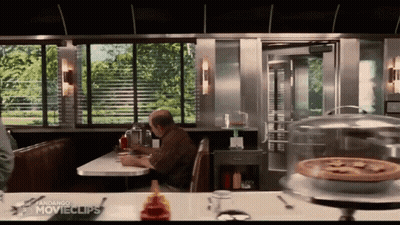 Man In Diner With Pie GIF