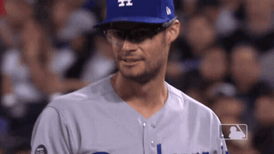 Man In Dodgers Hat And Glasses GIF
