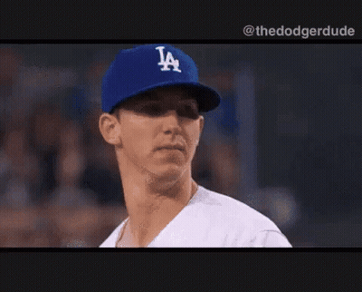 Man In Dodgers Hat And Sunglasses Saying Dealing It GIF