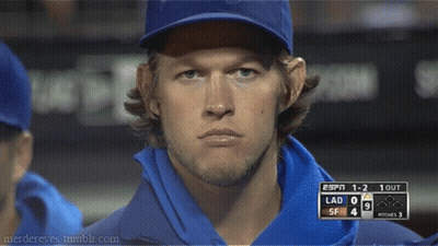 Man In Dodgers Jersey And Hat GIF