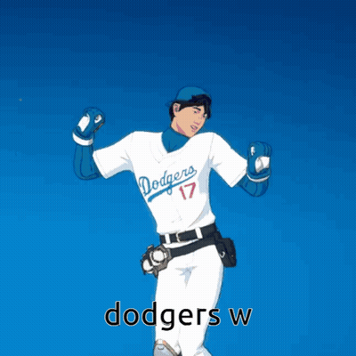 Man In Dodgers Jersey Dancing GIF