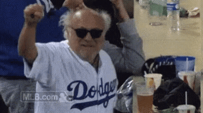 Man In Dodgers Jersey Giving Thumbs Up GIF