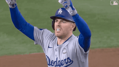 Man In Dodgers Uniform Screaming GIF