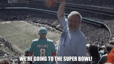 Man In Dolphins Jersey Says We're Going To The Superbowl GIF