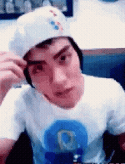 Man In Domino's Hat And D T-Shirt GIF
