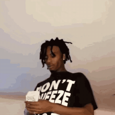 Man In Don't Mieze T-Shirt GIF