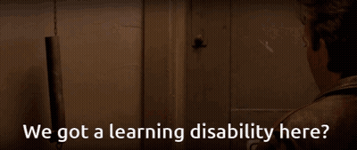 Man In Doorway Talking Says We Got A Learning Disability Here GIF