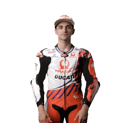 Man In Ducati Motorcycle Suit Sticker