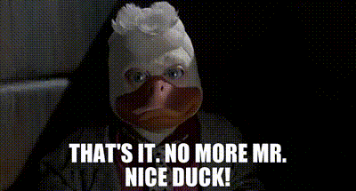 Man In Duck Mask No More Mr Nice Duck GIF