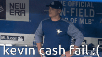 Man In Dugout Kevin Cash Fail GIF
