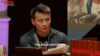 Man In Dungeons & Dragons Shirt Saying You Know Something GIF