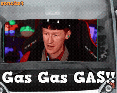 Man In DXR Racer Chair Saying Gas Gas Gas GIF