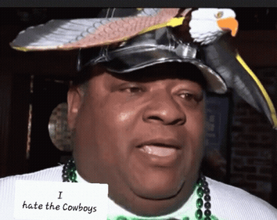 Man In Eagle Hat I Hate Cowboys GIF