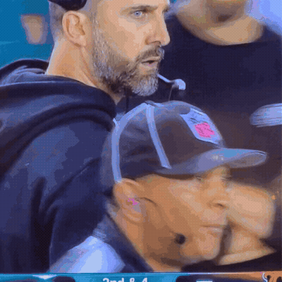Man In Eagles Hat Watching Game GIF
