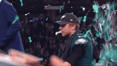 Man In Eagles Jersey Dancing In Crowd GIF