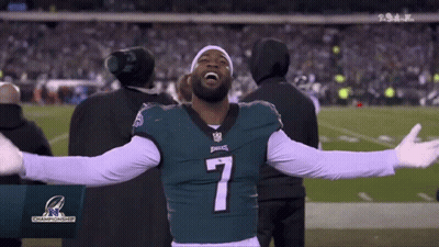 Man In Eagles Jersey Number 7 GIF