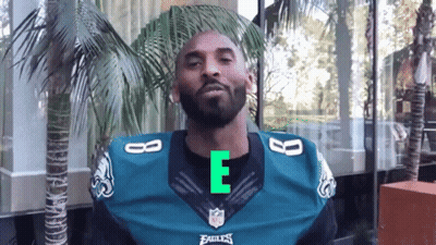 Man In Eagles Jersey With Letter E GIF