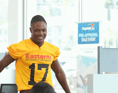 Man In Easterns Automotive Group Jersey GIF