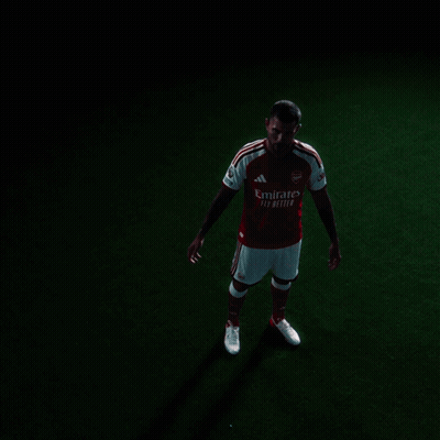 Man In Emirates Fly Better Jersey On Field GIF