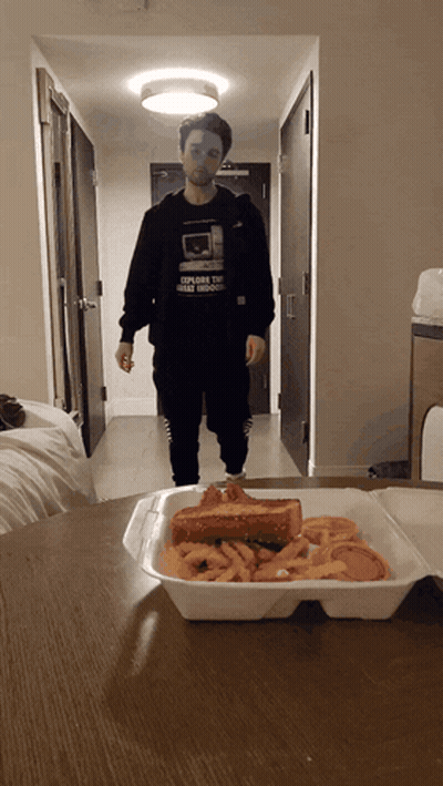 Man In Explore The Great Unknown Shirt GIF