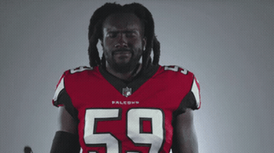 Man In Falcons Jersey Number 59 GIF