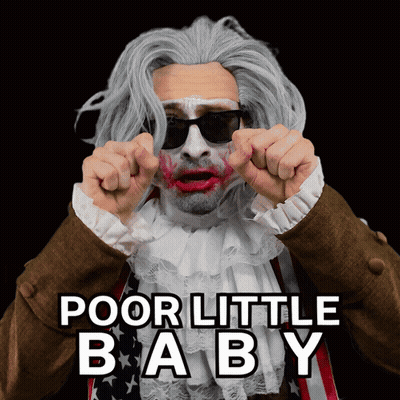 Man In Fancy Dress With Poor Little Baby GIF