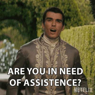 Man In Fancy Suit Saying Are You In Need Of Assistance GIF