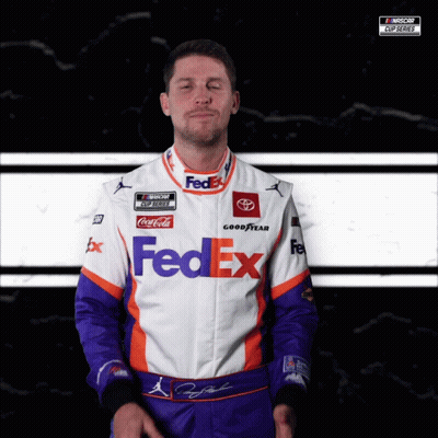 Man In FedEx Racing Uniform Making Face GIF