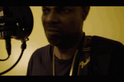 Man In Fender Jacket Recording Song GIF