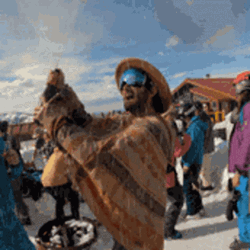 Man In Festival Champagne Popping GIF
