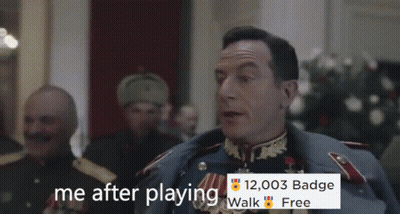 Man In Field Marshal Uniform Standing In Room GIF