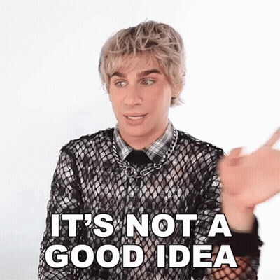 Man In Fishnet Shirt: It's Not Good Idea GIF
