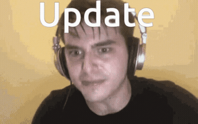Man In Flamingo Shirt Folding Hands At Microphone GIF