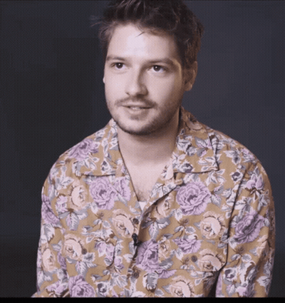 Man In Floral Purple Shirt GIF