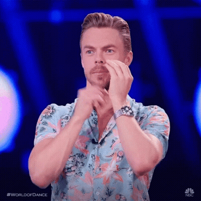 Man In Floral Shirt Applauding On NBC Dance Show GIF