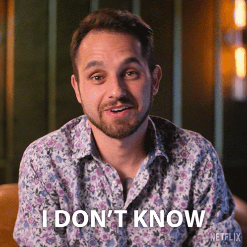 Man In Floral Shirt Saying I Don't Know GIF