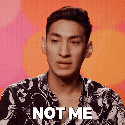 Man In Floral Shirt Saying Not Me GIF