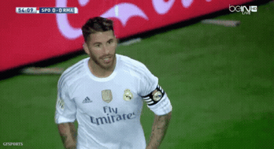 Man In Fly Emirates Jersey Running On Field GIF