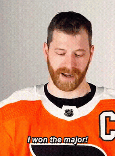 Man In Flyers Jersey Giving Thumbs Down GIF