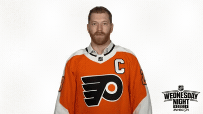 Man In Flyers Jersey Thumbs Down GIF