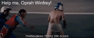 Man In Football Helmet Running Help Me Oprah Winfrey GIF