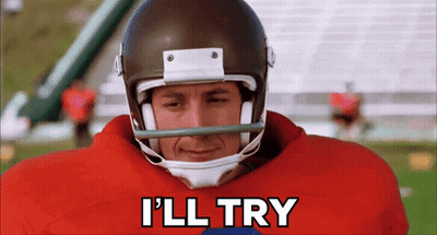 Man In Football Helmet Saying I'll Try GIF