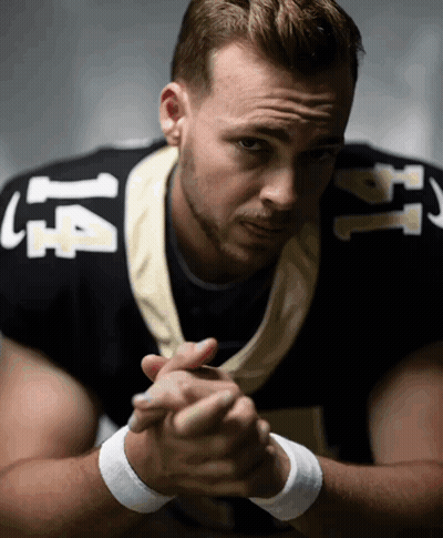 Man In Football Uniform Number 14 GIF