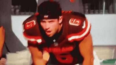 Man In Football Uniform Number 8 GIF