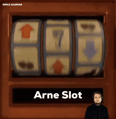 Man In Front Of Arne Slot Slot Machine GIF