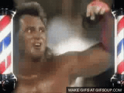 Man In Front Of Barber Pole Make Gifs At Gifsoup GIF
