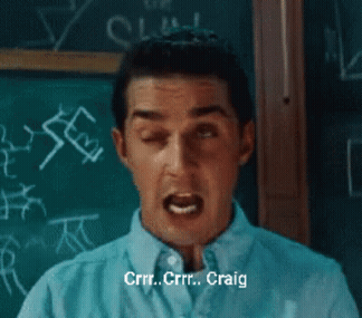 Man In Front Of Blackboard Saying Craig GIF
