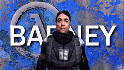 Man In Front Of Blue Background Named Barley GIF