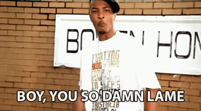 Man In Front Of Brick Wall Saying Boy You So Damn Lame GIF